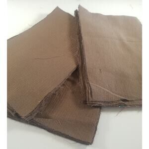 Brown Fabric Scraps Quilting, Crafts, Cotton Blend 9" x 6" Lot of 21 Pieces